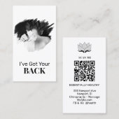 *~*ロゴカイロプラクターカイロプラクティックスパ写真QR 名刺 (正面/裏面)