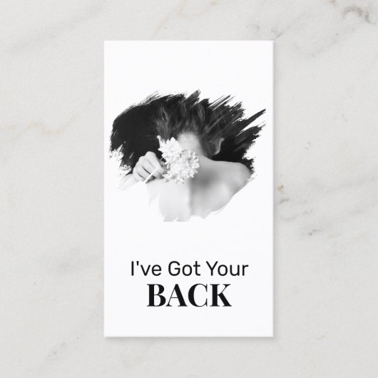 *~*ロゴカイロプラクターカイロプラクティックスパ写真QR 名刺 (正面)