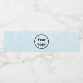 ロゴカスタムが刻印された青フローラ ペットボトルラベル (シングルラベル)