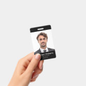 ロゴカスタムと写真黒人従業員名id バッジ (手持ち)