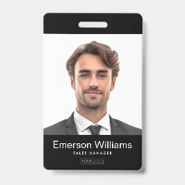 ロゴカスタムと写真黒人従業員名id バッジ