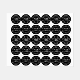 ロゴカスタムと文字の丸い黒い布の衣類 ラベル