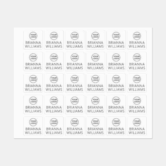 ロゴカスタムと文字の正方形の布の衣類 ラベル (シート)