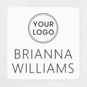 ロゴカスタムと文字の正方形の布の衣類 ラベル (デザイン1)