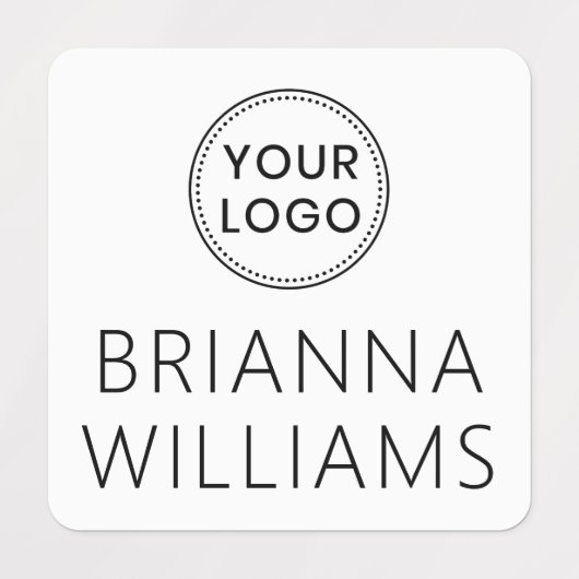 ロゴカスタムと文字の正方形の布の衣類 ラベル (デザイン1)