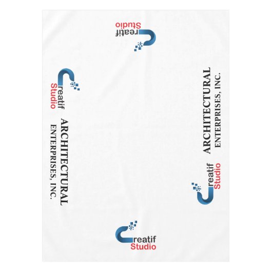 ロゴカスタムと文字を使用したテーブルクロス テーブルクロス (正面)