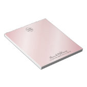 ロゴカスタムと文字名会社アドレスpink ノートパッド (アングル)