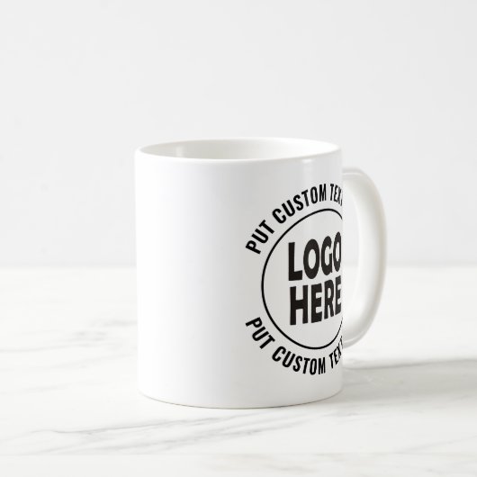 ロゴカスタムと文字販売促進 コーヒーマグカップ (正面右)