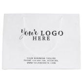 ロゴカスタムなしのブランド紙バッグ ラージペーパーバッグ (正面)