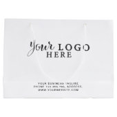 ロゴカスタムなしのブランド紙バッグ ラージペーパーバッグ (裏面)