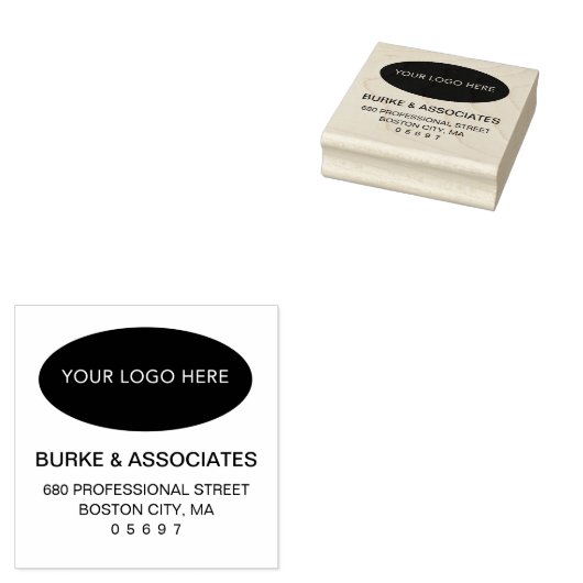 ロゴカスタムのアドレスの追加 ラバースタンプ (押印)