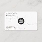 ロゴカスタムのエレガントとシンプルスクリプト 名刺 (裏面)