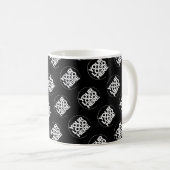 ロゴカスタムのビジネスパターン従業員 コーヒーマグカップ (正面右)