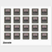 ロゴカスタムのフェイク金ゴールド縁ど スクエアシール (シート)