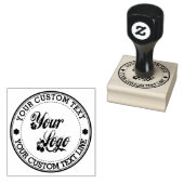 ロゴカスタムのラバースタンプでテキストを丸める ラバースタンプ (押印)