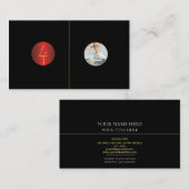 ロゴカスタムの画像を黒に追加する 名刺 (正面/裏面)