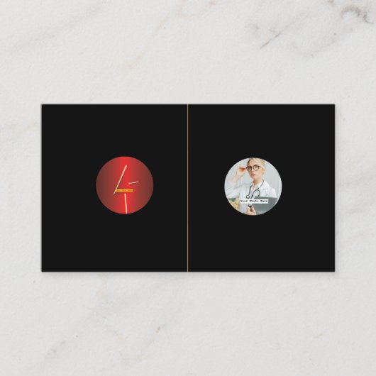 ロゴカスタムの画像を黒に追加する 名刺 (正面)