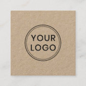 ロゴカスタムの粗野なクラフトスクエアプロフェッショナル スクエア名刺 (正面)