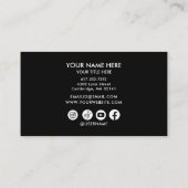 ロゴカスタムの追加サークルプロフェッショナル黒 名刺 (裏面)