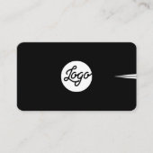 ロゴカスタムの追加サークルプロフェッショナル黒 名刺 (正面)