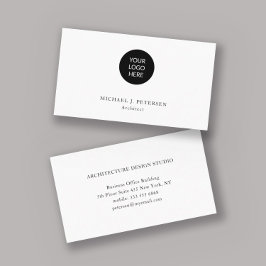 ロゴカスタムの追加シンプルプロフェッショナル 名刺