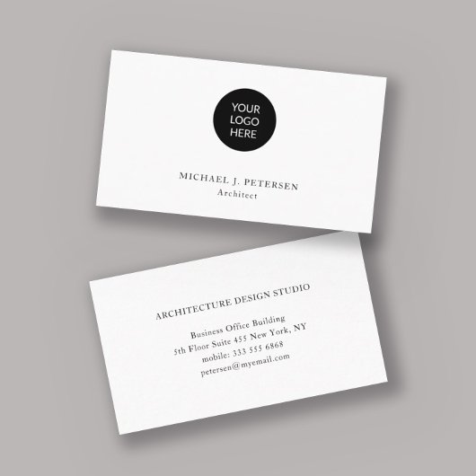 ロゴカスタムの追加シンプルプロフェッショナル 名刺