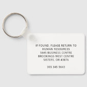 ロゴカスタムの追加ビジネスブランド従業員スワッグ キーホルダー (裏面)