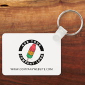 ロゴカスタムの追加ビジネスブランド従業員スワッグ キーホルダー (正面)