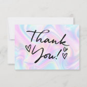 ロゴカスタムの追加ビジネスホロサンキューカード サンキューカード (裏面)