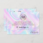 ロゴカスタムの追加ビジネスホロサンキューカード サンキューカード (正面/裏面)