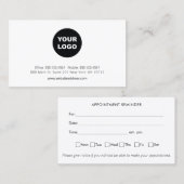 ロゴカスタムの追加プロフェッショナルアポイントメントアラーム 名刺 (正面/裏面)