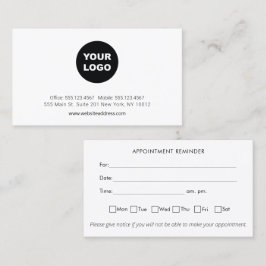 ロゴカスタムの追加プロフェッショナルアポイントメントアラーム 名刺