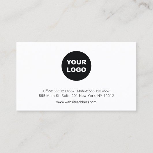 ロゴカスタムの追加プロフェッショナルアポイントメントアラーム 名刺 (正面)