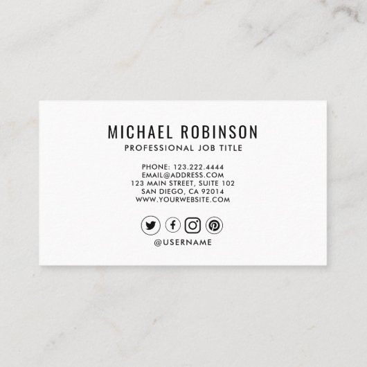 ロゴカスタムの追加プロフェッショナル 名刺 (裏面)