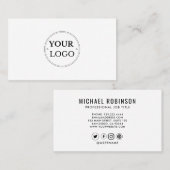 ロゴカスタムの追加プロフェッショナル 名刺 (正面/裏面)