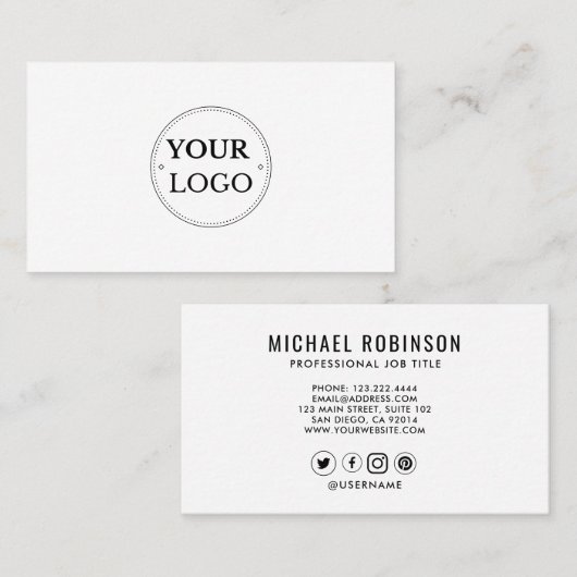 ロゴカスタムの追加プロフェッショナル 名刺 (正面/裏面)