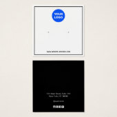 ロゴカスタムの追加白黒イヤリングディスプレイ (正面&裏面)