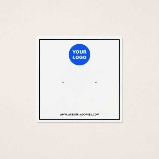 ロゴカスタムの追加白黒イヤリングディスプレイ (正面)