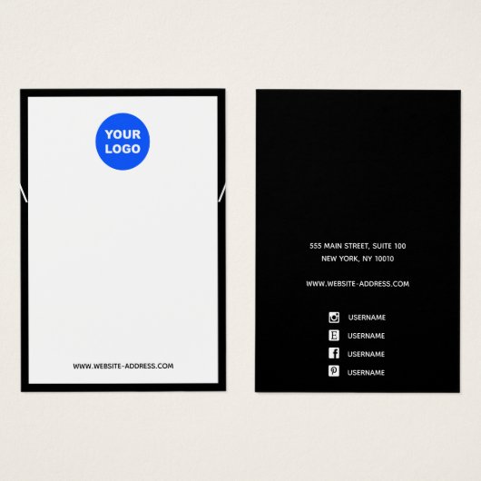 ロゴカスタムの追加白黒ネックレスディスプレイ (正面&裏面)