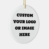 ロゴカスタムまたはイメージ セラミックオーナメント (右)