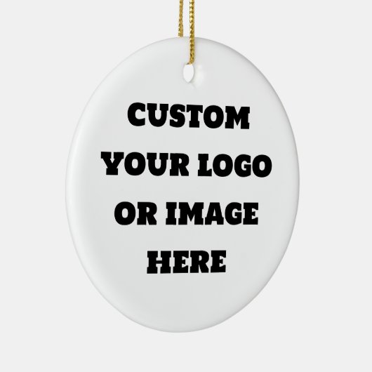 ロゴカスタムまたはイメージ セラミックオーナメント (右)