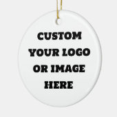 ロゴカスタムまたはイメージ セラミックオーナメント (左)