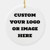 ロゴカスタムまたはイメージ セラミックオーナメント (裏面)
