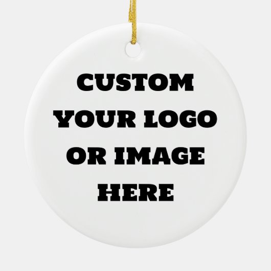 ロゴカスタムまたはイメージ セラミックオーナメント (裏面)