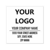 ロゴカスタムまたはフォトアドレスのスタンプテンプレート セルフインキングスタンプ (デザイン)