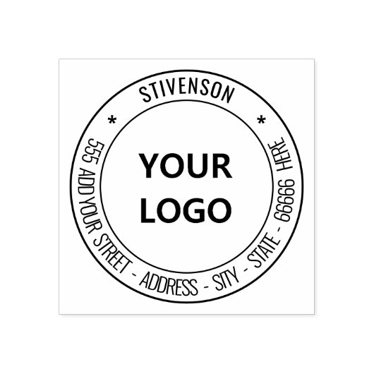 ロゴカスタムまたは写真が付いた差出人住所スタンプ ラバースタンプ (インプリント)