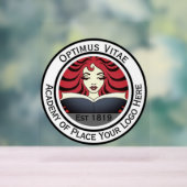 ロゴカスタムをここにイメージのビジネス アクリルサイン (ニュートラル)