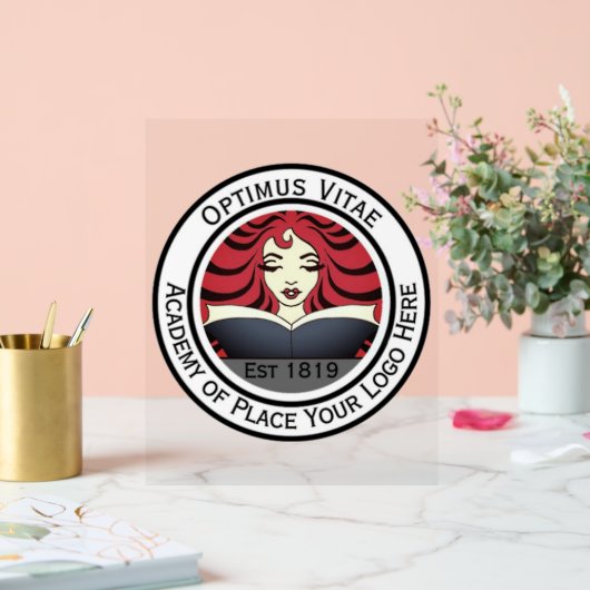 ロゴカスタムをここにイメージのビジネス アクリルサイン (ウェディング)