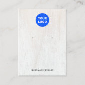 ロゴカスタムを追加するホワイトウッドイヤリングディスプレイ 名刺 (正面)