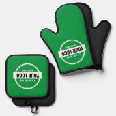 ロゴカスタムを追加 鍋つかみ&鍋敷きセット (正面/裏面)